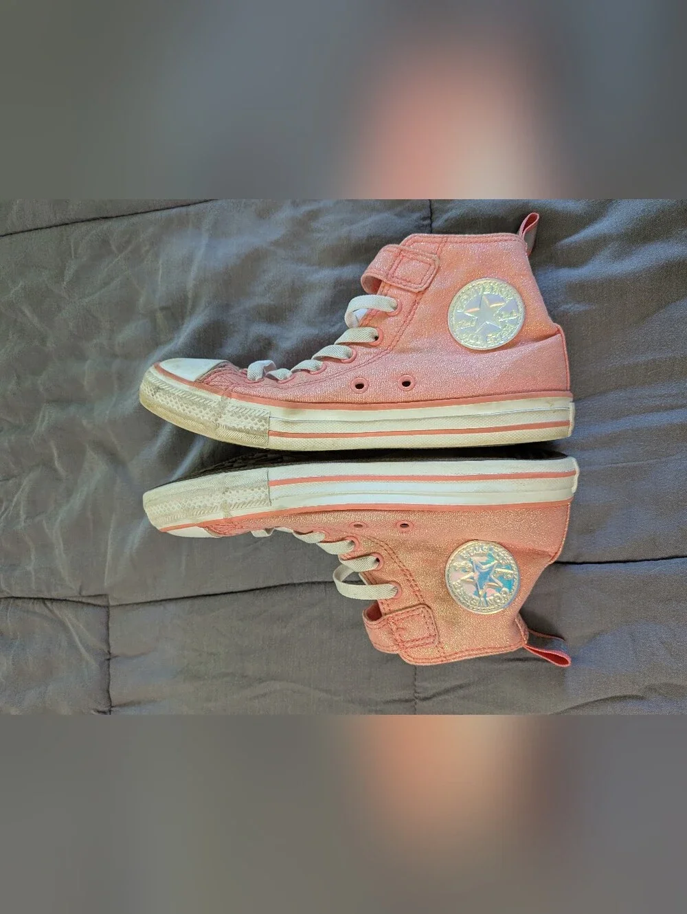 Converse Chuck Taylor All Star Pink Glitter High Top Sneakers Big Kids Sz 3